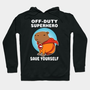 Off-duty superhero save yourself Capybara Costume Hoodie